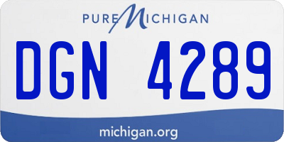 MI license plate DGN4289