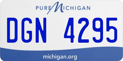 MI license plate DGN4295