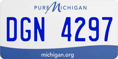 MI license plate DGN4297