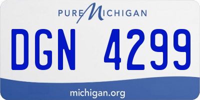 MI license plate DGN4299
