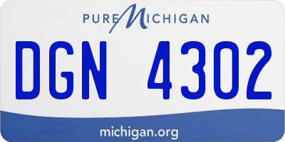 MI license plate DGN4302