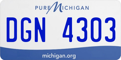 MI license plate DGN4303