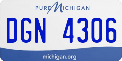 MI license plate DGN4306