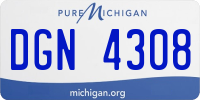 MI license plate DGN4308