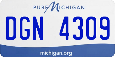 MI license plate DGN4309