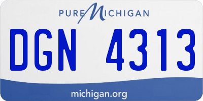 MI license plate DGN4313