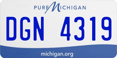 MI license plate DGN4319