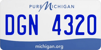 MI license plate DGN4320