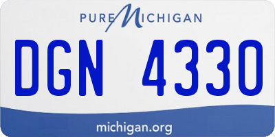 MI license plate DGN4330