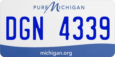 MI license plate DGN4339