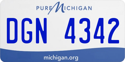 MI license plate DGN4342