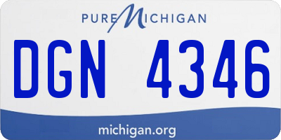 MI license plate DGN4346