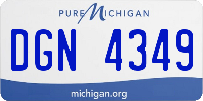 MI license plate DGN4349