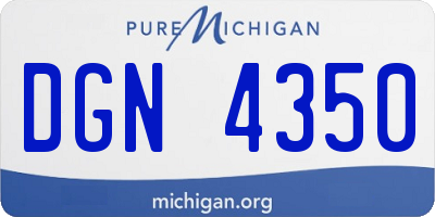 MI license plate DGN4350