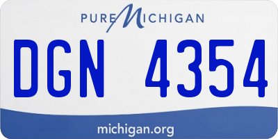 MI license plate DGN4354