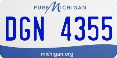 MI license plate DGN4355