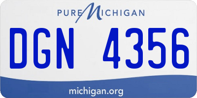 MI license plate DGN4356