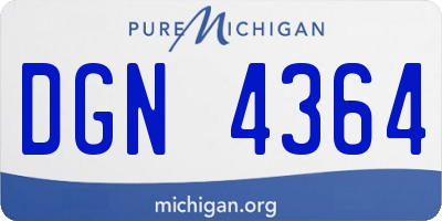 MI license plate DGN4364