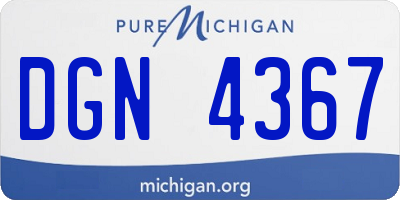 MI license plate DGN4367