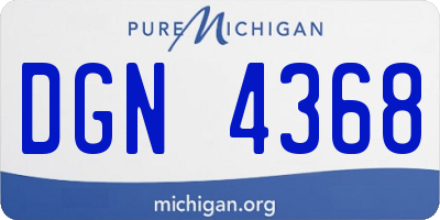 MI license plate DGN4368