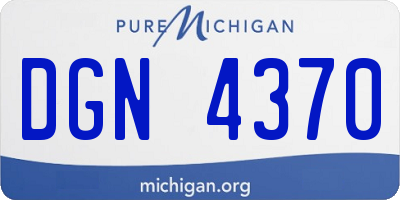 MI license plate DGN4370