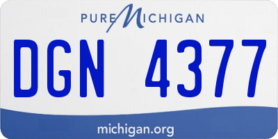 MI license plate DGN4377