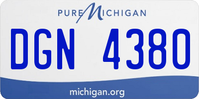 MI license plate DGN4380