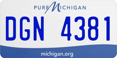 MI license plate DGN4381