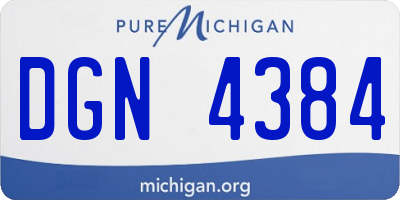 MI license plate DGN4384