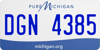 MI license plate DGN4385