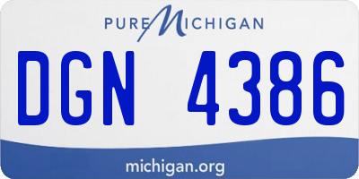 MI license plate DGN4386
