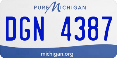 MI license plate DGN4387