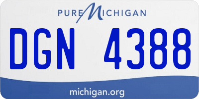 MI license plate DGN4388