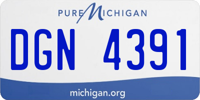 MI license plate DGN4391
