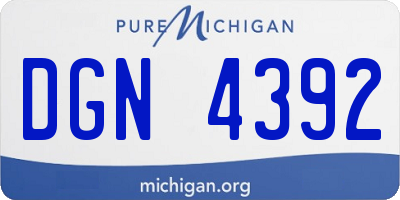 MI license plate DGN4392