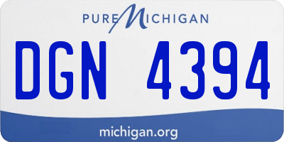MI license plate DGN4394