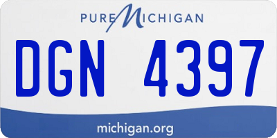 MI license plate DGN4397