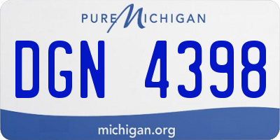 MI license plate DGN4398