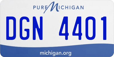 MI license plate DGN4401