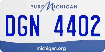 MI license plate DGN4402