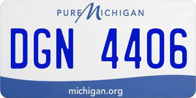 MI license plate DGN4406