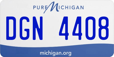 MI license plate DGN4408