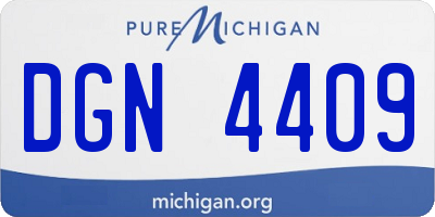 MI license plate DGN4409