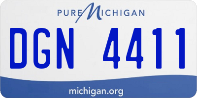 MI license plate DGN4411