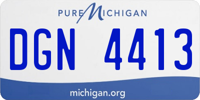 MI license plate DGN4413