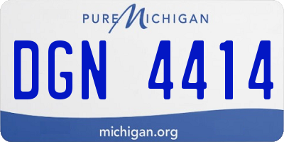 MI license plate DGN4414