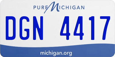 MI license plate DGN4417