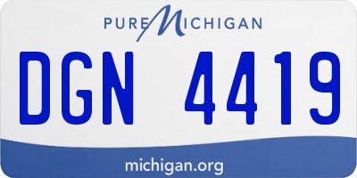MI license plate DGN4419