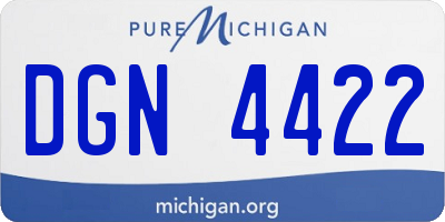 MI license plate DGN4422