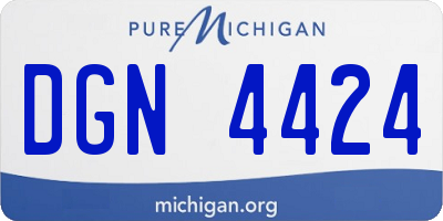 MI license plate DGN4424
